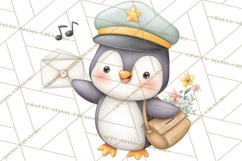 Penguin Post Office Clipart PNG, Cute Mail Carrier Clip Art Product Image 4