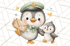 Penguin Post Office Clipart PNG, Cute Mail Carrier Clip Art Product Image 5