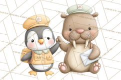 Penguin Post Office Clipart PNG, Cute Mail Carrier Clip Art Product Image 3