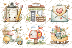 Penguin Post Office Clipart PNG, Cute Mail Carrier Clip Art Product Image 3