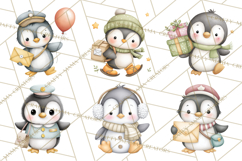 Penguin Post Office Clipart PNG, Cute Mail Carrier Clip Art Product Image 6