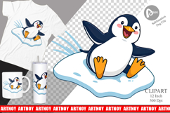 Sliding Penguin Clipart Product Image 1