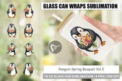 Glass Can Penguin Spring Bouquet Product Image 1