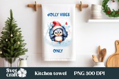Christmas funny penguin kitchen towel sublimation bundle Product Image 4