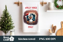Christmas funny penguin kitchen towel sublimation bundle Product Image 3