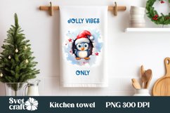 Christmas funny penguin kitchen towel sublimation bundle Product Image 2