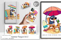 Digital Paper Summer Penguin Product Image 1