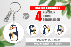 Keychain Penguin with an Ice Cream Product Image 1
