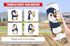 Tumbler Penguin with an Ice Cream Product Image 1