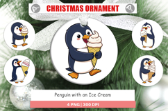Ornament Penguin with an Ice Cream Product Image 1