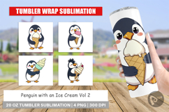 Tumbler Penguin with an Ice Cream Product Image 1