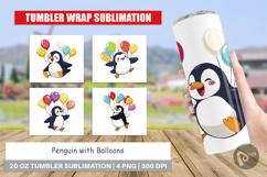 Tumbler Penguin with Balloons Product Image 1