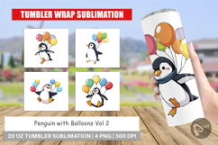 Tumbler Penguin with Balloons Product Image 1