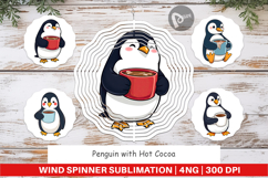 Wind Spinner Penguin with Hot Cocoa Product Image 1