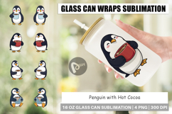 Glass Can Penguin with Hot Cocoa Product Image 1