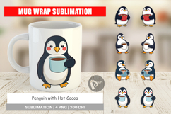 Mug Wrap Penguin with Hot Cocoa Product Image 1