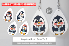 Earring Penguin with Hot Cocoa Product Image 1