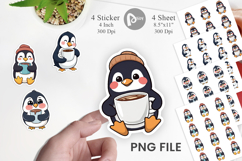 Penguin with Hot Cocoa Sticker Product Image 1