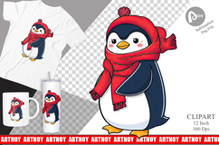 Penguin in Scarf Clipart Product Image 1