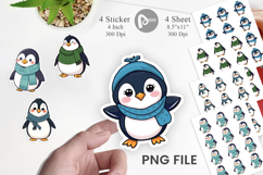 Penguin in Scarf Sticker Product Image 1