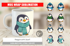 Mug Wrap Penguin with Scarf Product Image 1