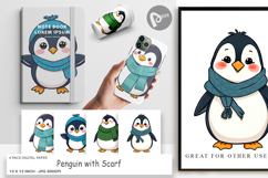 Digital Paper Penguin with Scarf Product Image 1