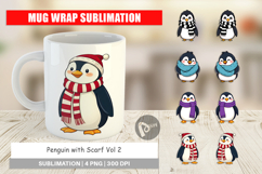 Mug Wrap Penguin with Scarf Product Image 1