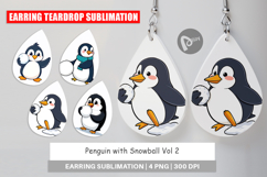 Earring Penguin with Snowball Product Image 1
