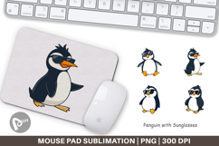 Mouse Pad Penguin with Sunglasses Product Image 1