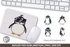 Mouse Pad Penguin with Sunglasses Product Image 1