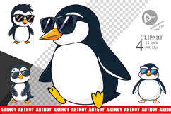 Cool Penguin Clipart Product Image 1