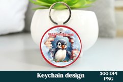 Christmas keychain PNG design | Christmas animal keyring PNG