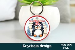Christmas round keychain PNG | Christmas keyring PNG