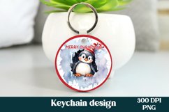 Christmas round keychain PNG design sublimation