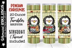 Penguin Christmas Tumbler Sublimation Clipart Product Image 1