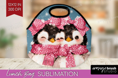 Penguins Valentine Lunch Bag Cute Valentines Day Lunch Bug Product Image 1