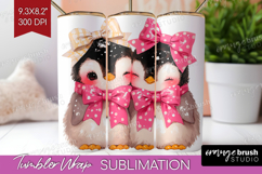 Penguins Valentine Tumbler Wrap Cute Valentines Day Tumbler Product Image 1