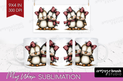 Penguins Valentine Mug Wrap Whimsical Animal Mug PNG Product Image 1