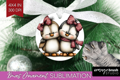 Penguins Valentine Ornament PNG Whimsical Animal PNG Product Image 1