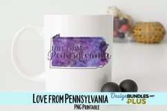 Love from Pennsylvania Sublimation PNG Product Image 1
