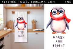 Penquin Kitchen Towel | Christmas Towel Sublimatio Product Image 1