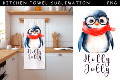 Penquin Kitchen Towel | Christmas Towel Sublimatio Product Image 1