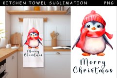 Penquin Kitchen Towel | Christmas Towel Sublimatio Product Image 1