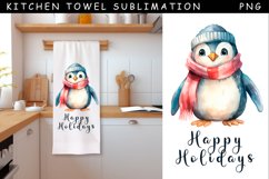 Penquin Kitchen Towel | Christmas Towel Sublimatio Product Image 1
