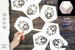 Pentagon Easter lanterns paper cut easter egg svg Product Image 1