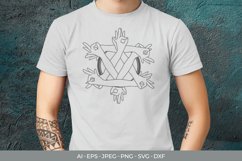 Pentagram Hand for T-Shirt Design SVG Product Image 1
