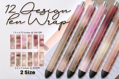 Pen Wrap Sublimation grid line pattern gradient pink Product Image 1