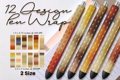 Pen Wrap Sublimation grid line pattern gradient brown Product Image 1