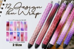 Pen Wrap Sublimation line pattern gradient pink color Product Image 1
