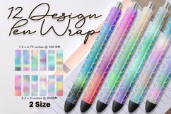Epoxy pen wraps scales mermaid pattern gradient rainbow Product Image 1